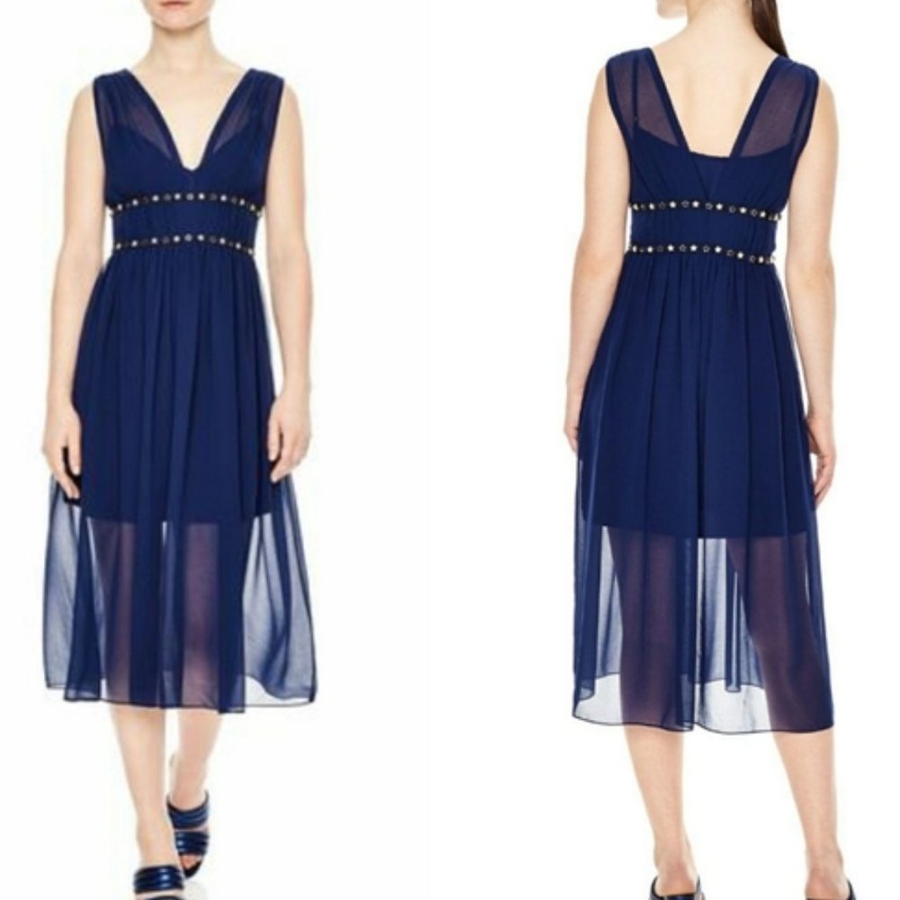 Sandro Marine Blue Gossip Dress